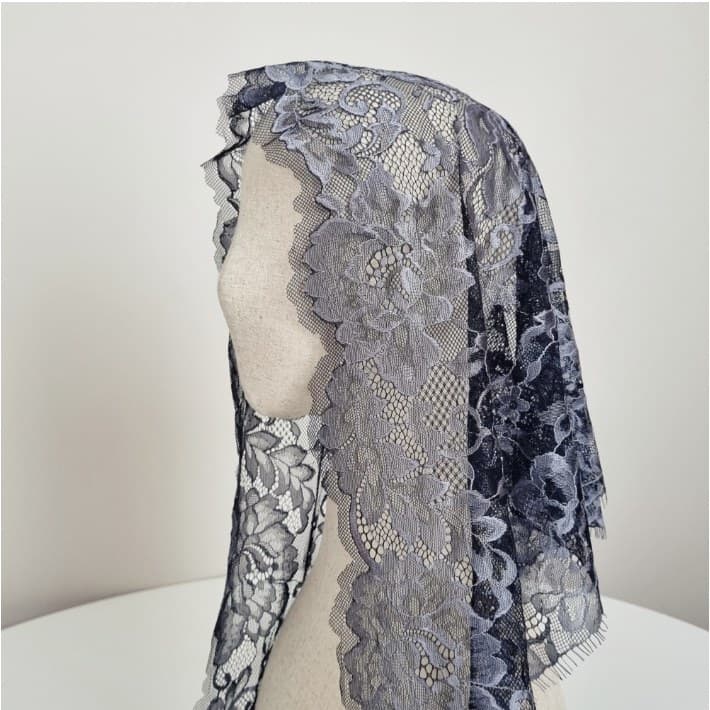 Rosaria Deep Black chapel veil