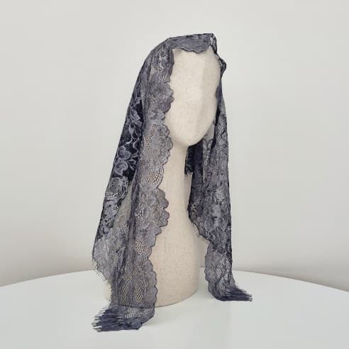 Rosaria Deep Black chapel veil