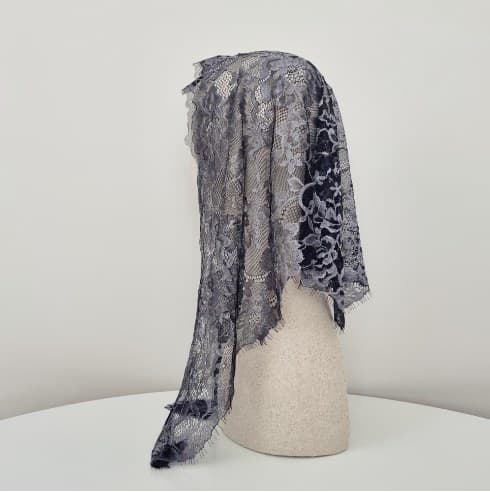 Rosaria Deep Black chapel veil