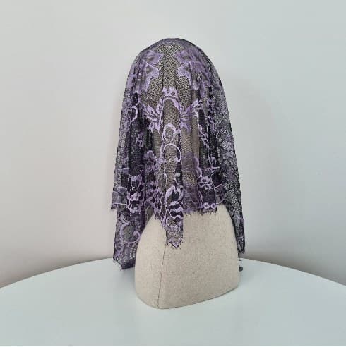Rosaria Heather Purple chapel veil