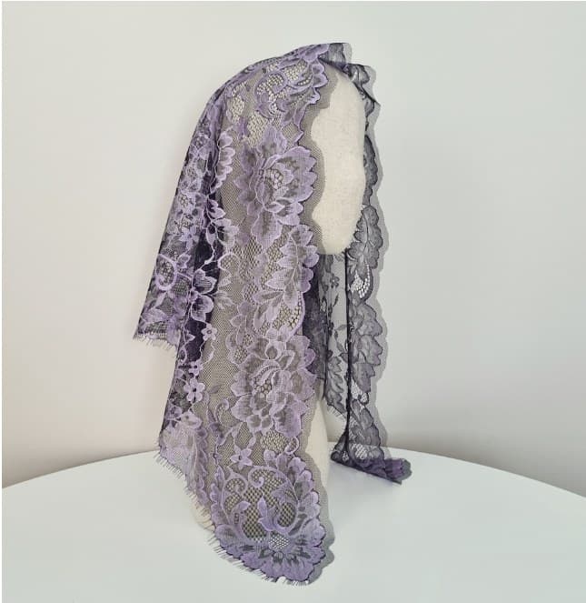 Rosaria Heather Purple chapel veil
