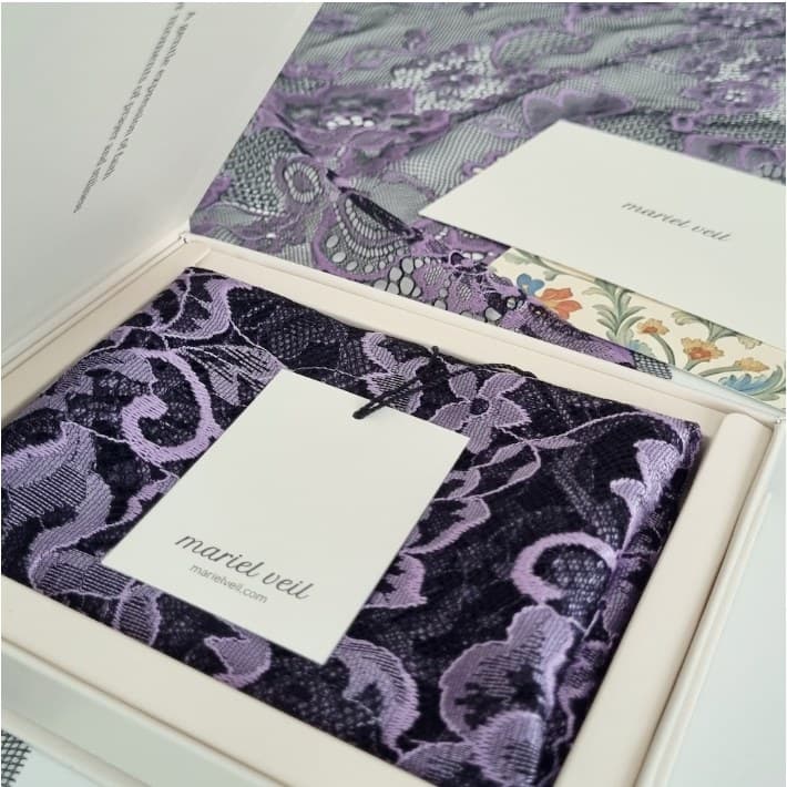 Rosaria Heather Purple in its gift box