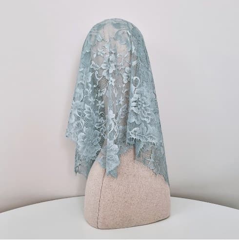 Rosaria Misty Green chapel veil