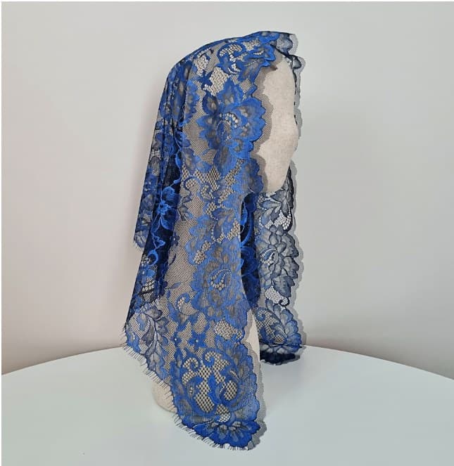 Rosaria Royal Blue chapel veil